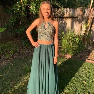 TWO PIECE PROM DRESS
